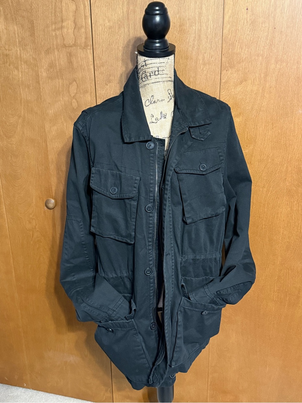 Levi's Black Military Field Jacket with Front Flap Pockets